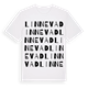 White t-shirt med Linnevad ordlek t-shirt