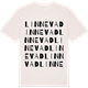 Vintage White t-shirt med Linnevad ordlek t-shirt