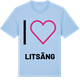 Blue Soul t-shirt med Jag älskar Litsäng t-shirt stort tryck