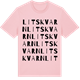 Pink Cotton t-shirt med Litskvarn ordlek t-shirt