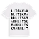 White t-shirt med Litskvarn ordlek t-shirt