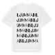 White t-shirt med Ljumman ordlek t-shirt