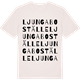 Vintage White t-shirt med Ljunga boställe ordlek t-shirt