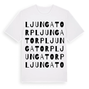 Ljungatorp ordlek t-shirt – ekologisk bomull t-shirt från Pinshirt