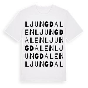 Ljungdalen ordlek t-shirt – ekologisk bomull t-shirt från Pinshirt