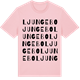 Pink Cotton t-shirt med Ljungebo ordlek t-shirt