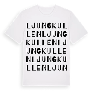 Ljungkullen ordlek t-shirt – ekologisk bomull t-shirt från Pinshirt