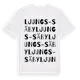 White t-shirt med Ljungs-Säby ordlek t-shirt