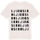Vintage White t-shirt med Ljungsbro ordlek t-shirt