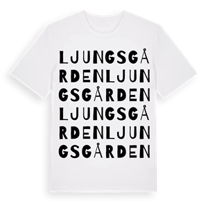 Ljungsgården ordlek t-shirt – ekologisk bomull t-shirt från Pinshirt