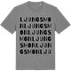 Mid Heather Gray t-shirt med Ljungsmon ordlek t-shirt
