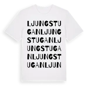 Ljungstugan ordlek t-shirt – ekologisk bomull t-shirt från Pinshirt