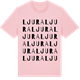 Pink Cotton t-shirt med Ljura ordlek t-shirt