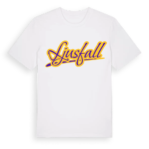 Ljusfall baseball t-shirt – ekologisk bomull t-shirt från Pinshirt