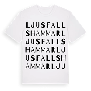 Ljusfallshammar ordlek t-shirt – ekologisk bomull t-shirt från Pinshirt