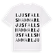 Ljusfallshammar ordlek t-shirt