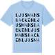 Blue Soul t-shirt med Ljusmansbacken ordlek t-shirt