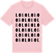 Pink Cotton t-shirt med Lobo ordlek t-shirt