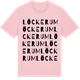 Pink Cotton t-shirt med Löckerum ordlek t-shirt