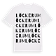 White t-shirt med Löckerum ordlek t-shirt