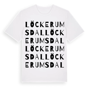 Löckerumsdal ordlek t-shirt – ekologisk bomull t-shirt från Pinshirt