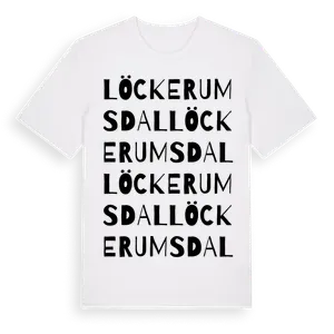 Löckerumsdal ordlek t-shirt – ekologisk bomull t-shirt från Pinshirt