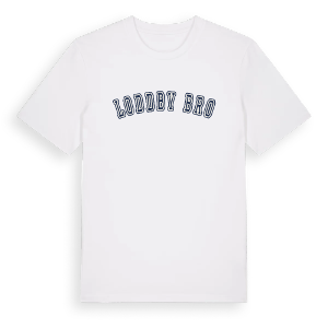 Loddby bro college t-shirt – ekologisk bomull t-shirt från Pinshirt
