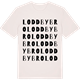 Vintage White t-shirt med Loddby bro ordlek t-shirt