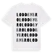 White t-shirt med Loddby Bro ordlek t-shirt