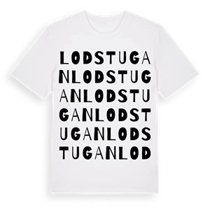 Lodstugan ordlek t-shirt – ekologisk bomull t-shirt från Pinshirt