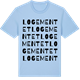 Blue Soul t-shirt med Logementet ordlek t-shirt