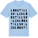 Blue Soul t-shirt med Lögställsviken ordlek t-shirt