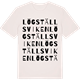Vintage White t-shirt med Lögställsviken ordlek t-shirt