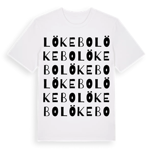 Lökebo ordlek t-shirt – ekologisk bomull t-shirt från Pinshirt