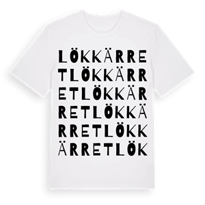 Lökkärret ordlek t-shirt – ekologisk bomull t-shirt från Pinshirt