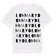 White t-shirt med Lommaryd ordlek t-shirt