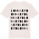 Vintage White t-shirt med Lommaryd ordlek t-shirt
