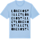 Blue Soul t-shirt med Lönebostället ordlek t-shirt