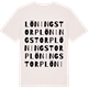 Vintage White t-shirt med Löningstorp ordlek t-shirt