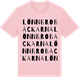 Pink Cotton t-shirt med Lönnbrobackarna ordlek t-shirt