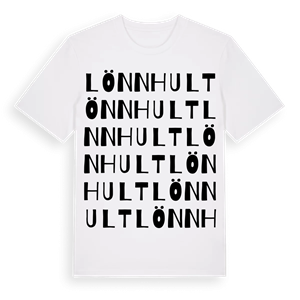 Lönnhult ordlek t-shirt – ekologisk bomull t-shirt från Pinshirt