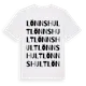 White t-shirt med Lönnshult ordlek t-shirt