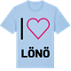 Blue Soul t-shirt med Jag älskar Lönö t-shirt stort tryck
