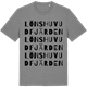 Mid Heather Gray t-shirt med Lönshuvudfjärden ordlek t-shirt
