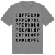 Mid Heather Gray t-shirt med Lopperyd ordlek t-shirt