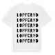 White t-shirt med Lopperyd ordlek t-shirt