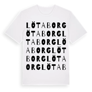 Lötaborg ordlek t-shirt – ekologisk bomull t-shirt från Pinshirt