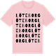 Pink Cotton t-shirt med Löteborg ordlek t-shirt