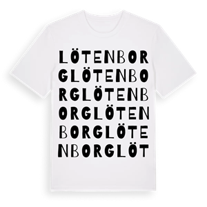 Lötenborg ordlek t-shirt – ekologisk bomull t-shirt från Pinshirt