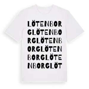 Lötenborg ordlek t-shirt – ekologisk bomull t-shirt från Pinshirt